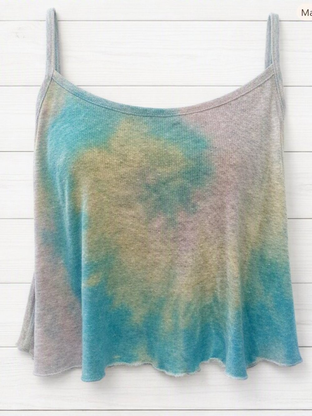 Chaser Tie-Dye Ribbed Strappy Tank Medium NWT